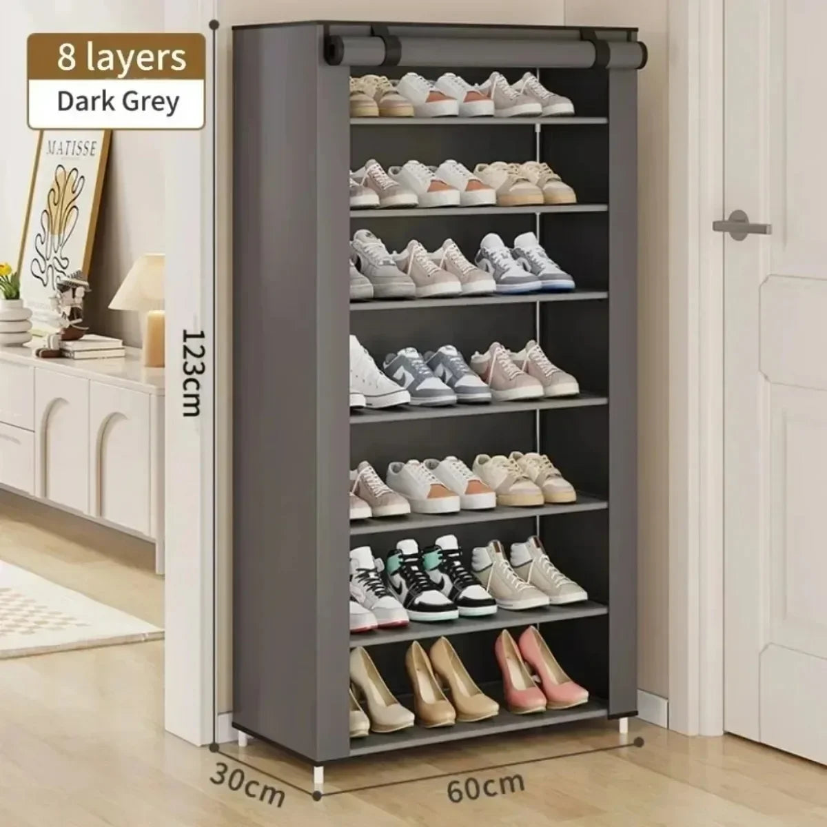 Dustproof Shoe Storage Rack Organizer – Multilayer Nonwoven Cabinet for Space-Saving Home Storage