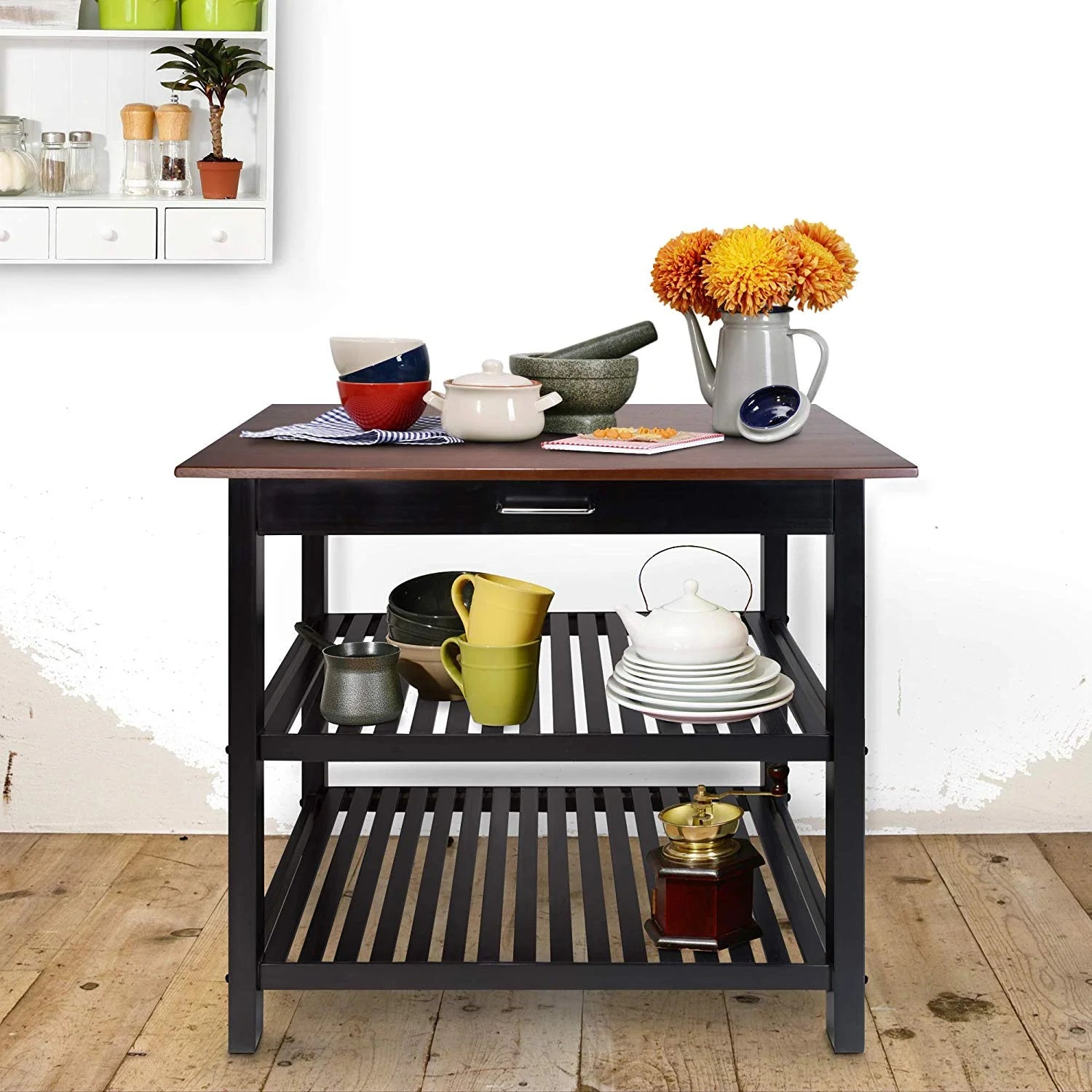 Solid Wood Kitchen Island – Stylish & Functional Addition to Your Culinary Space