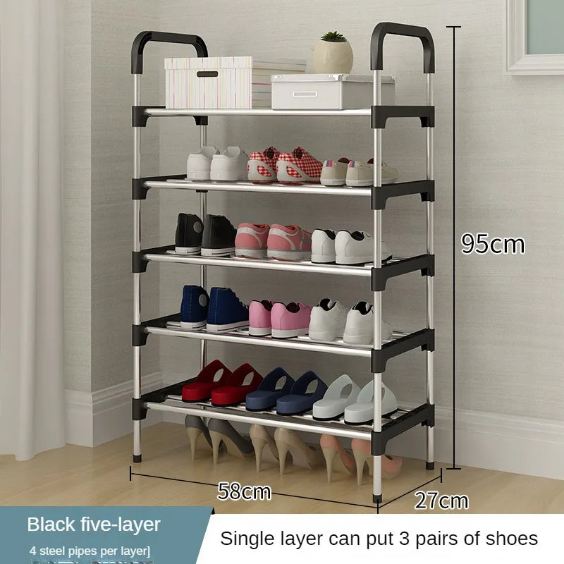 Multi-Layer Dustproof Shoe Rack – Space-Saving Storage Cabinet for Living Room