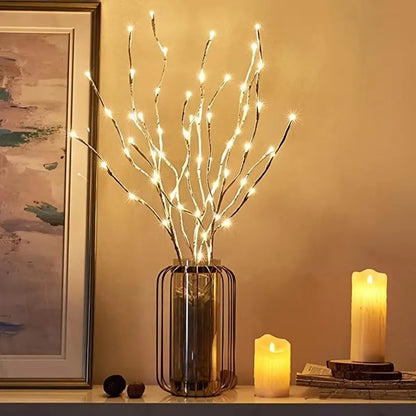 1 PC White Birch Branch LED Light – Battery Operated Festive Twig Light for Christmas & Wedding Decor