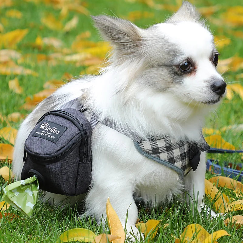 Portable Pet Dog Treat Pouch & Poop Dispenser – Multifunctional Training Bag for Outdoor Travel