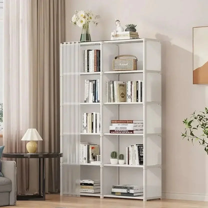 6/5 Layers Dustproof Wardrobe – High Capacity Open Bookshelf & Storage Cabinet for Bedroom