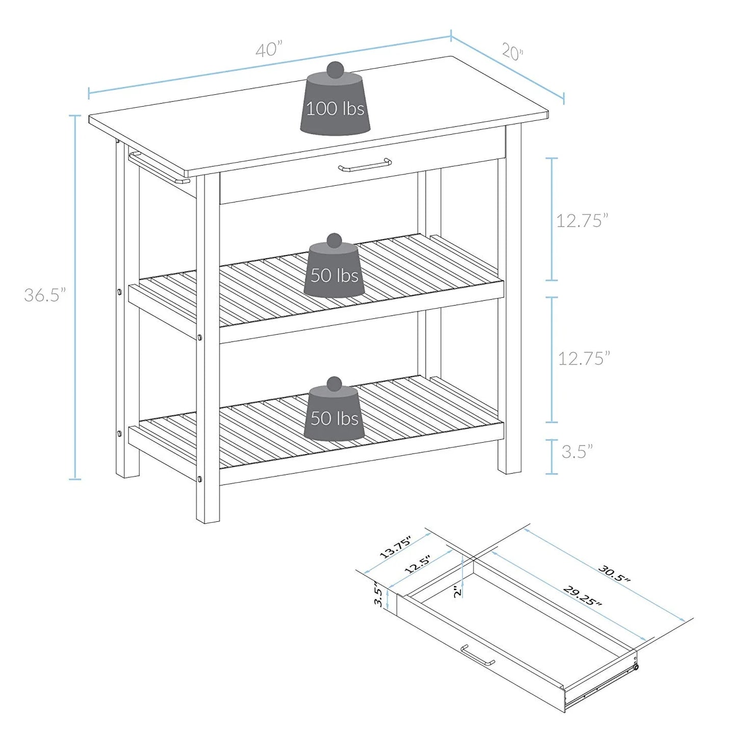 Solid Wood Kitchen Island – Stylish & Functional Addition to Your Culinary Space