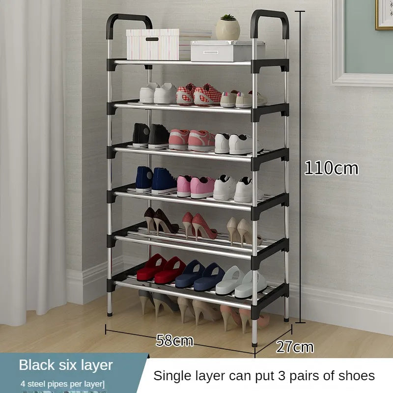 Multi-Layer Dustproof Shoe Rack – Space-Saving Storage Cabinet for Living Room