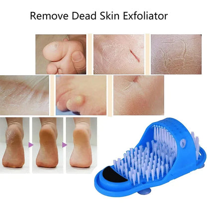 Foot Washing Tool for Effortless Clean Feet – Suction Cup Slippers for Exfoliating and Rubbing