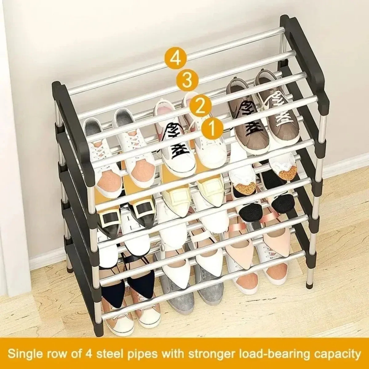 Multi-Layer Dustproof Shoe Rack – Space-Saving Storage Cabinet for Living Room