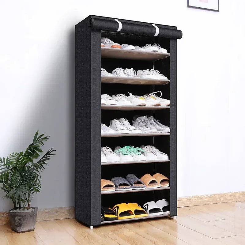 Dustproof Shoe Storage Rack Organizer – Multilayer Nonwoven Cabinet for Space-Saving Home Storage