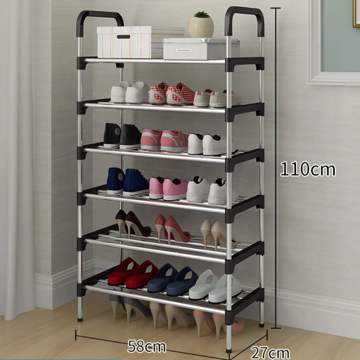 Multi-Layer Dustproof Shoe Rack – Space-Saving Storage Cabinet for Living Room