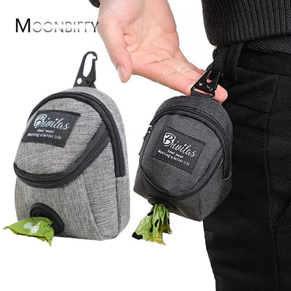 Portable Pet Dog Treat Pouch & Poop Dispenser – Multifunctional Training Bag for Outdoor Travel