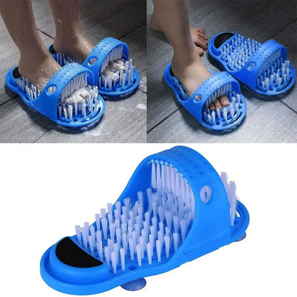 Foot Washing Tool for Effortless Clean Feet – Suction Cup Slippers for Exfoliating and Rubbing