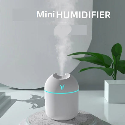 250ML USB Mini Air Humidifier & Aroma Essential Oil Diffuser – Ultrasonic Mist Maker with LED Color Lamp