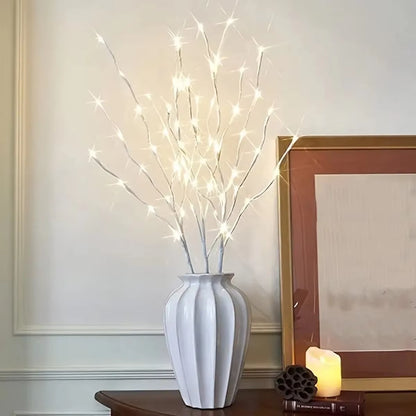 1 PC White Birch Branch LED Light – Battery Operated Festive Twig Light for Christmas & Wedding Decor