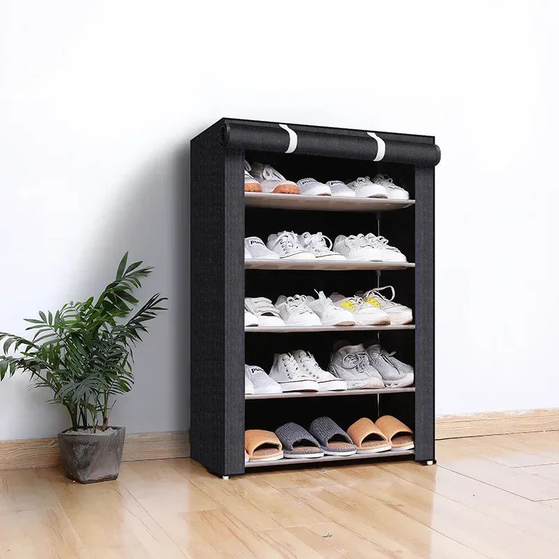 Dustproof Shoe Storage Rack Organizer – Multilayer Nonwoven Cabinet for Space-Saving Home Storage