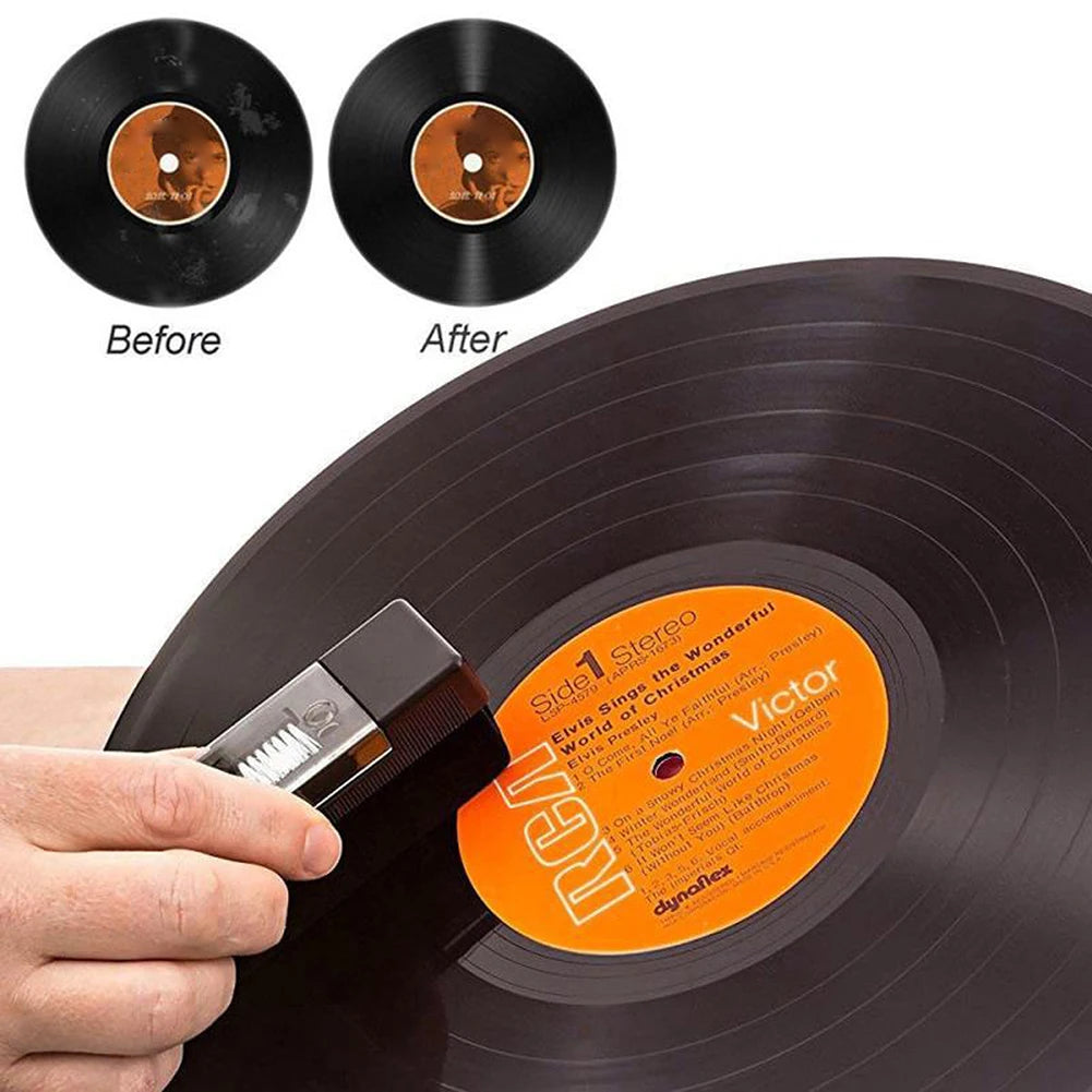 Anti-Static Vinyl Record Cleaner Set – Dust Remover Brush for Phonograph Turntable LP Cleaning Kit