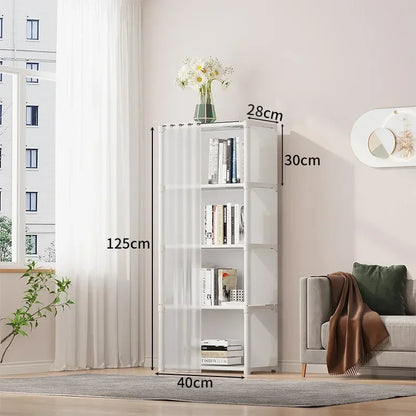 6/5 Layers Dustproof Wardrobe – High Capacity Open Bookshelf & Storage Cabinet for Bedroom