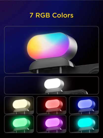  AOCHUAN RGB Magnetic Fill Light for Gimbal – LED Video Photography Light with 3 Brightness Levels & 7 Color Adjustments