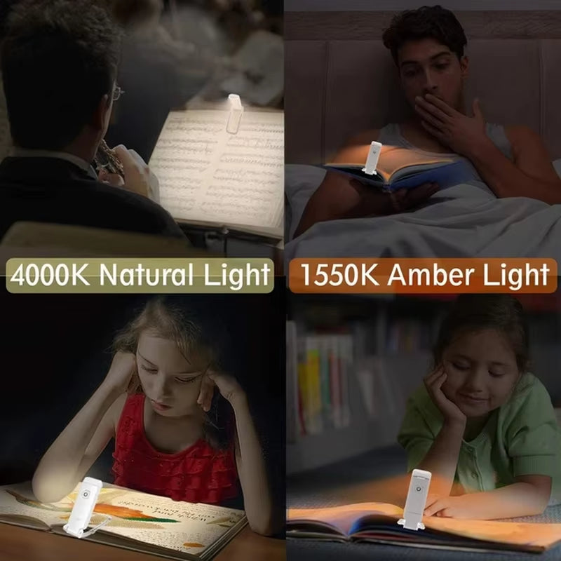 Portable Rechargeable Book Lamp – Flexible Clip-On LED Light with 3 Brightness Levels