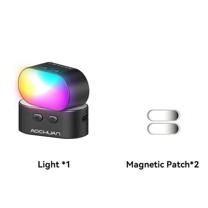  AOCHUAN RGB Magnetic Fill Light for Gimbal – LED Video Photography Light with 3 Brightness Levels & 7 Color Adjustments