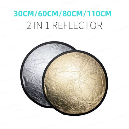 RF01 24" 5-in-1 Reflector – Portable Collapsible Soft Light for Photography