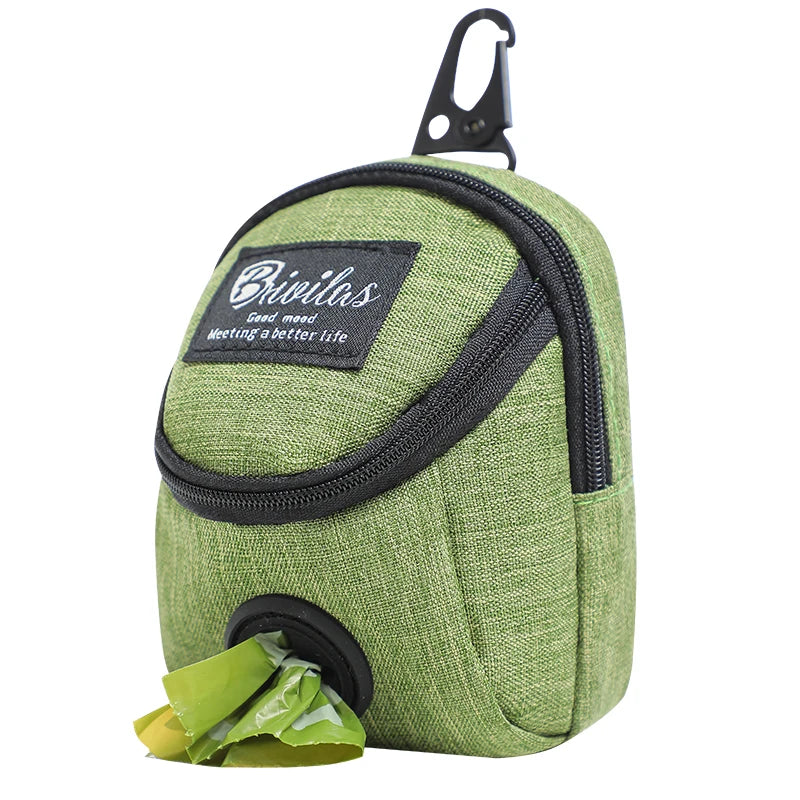 Portable Pet Dog Treat Pouch & Poop Dispenser – Multifunctional Training Bag for Outdoor Travel